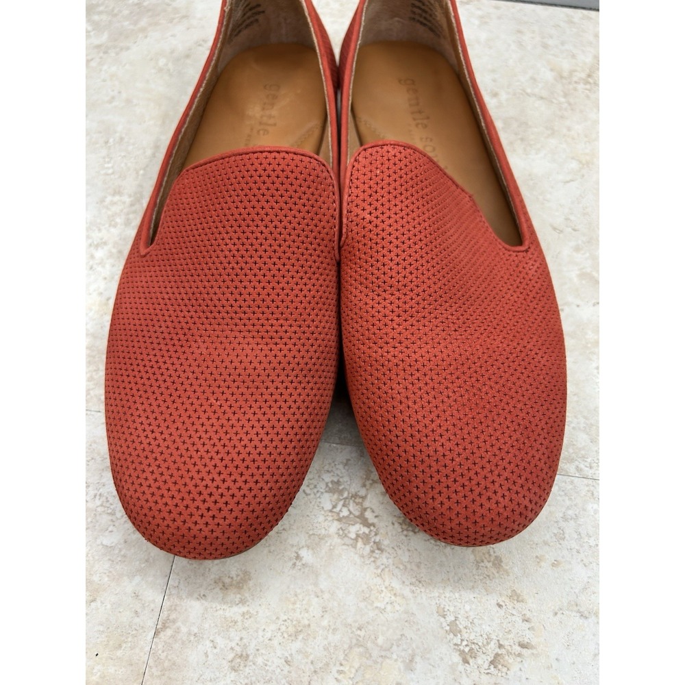 Gentle Souls by Kenneth Cole Women's Eugene 2 Perf Loafer Flat Size 8 Persimmon - Picture 4 of 11